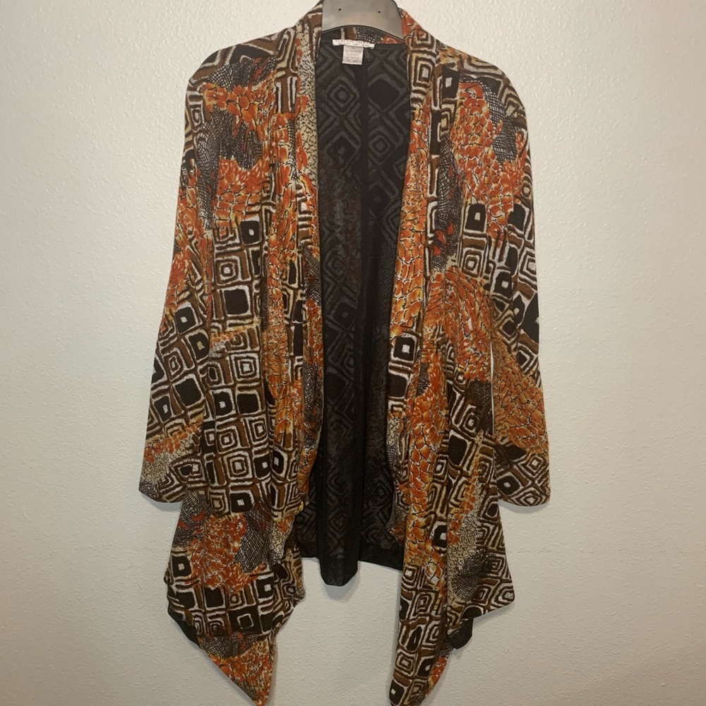Alberto Makali duster cardigan geometric print